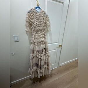 Needle and thread blush ruffle gown